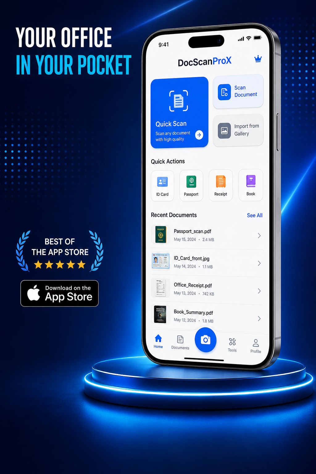 DocScanProX app highlight screen 1